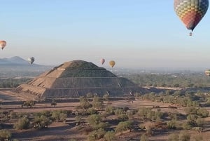 Vuelo en globo aerostático desde Teotihuacan