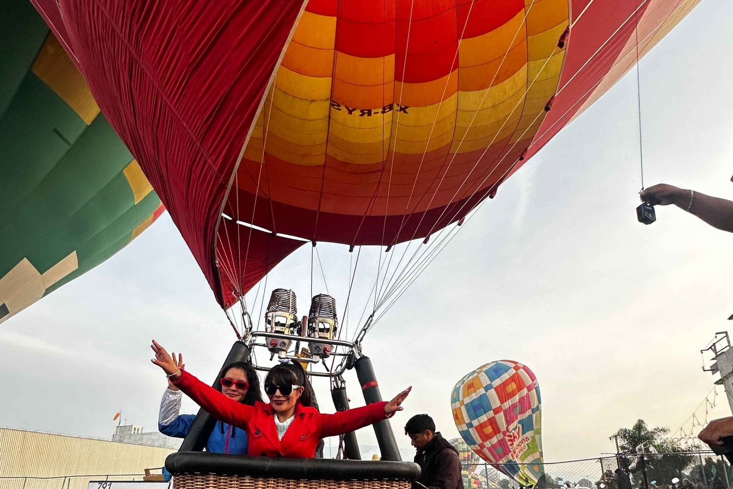 Hot Air Balloon Flight over Teotihuacan from Mexico City