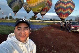 Hot Air Balloon Flight over Teotihuacan from Mexico City