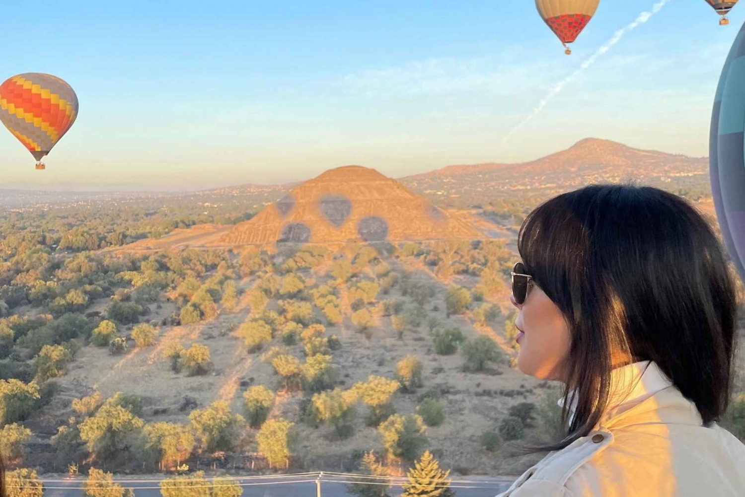 Hot Air Balloon Over Teotihuacán Valley
