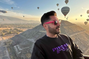 Hot Air Balloon Over Teotihuacán Valley