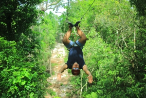 Jungle fun: ATV, Zipline, Cenote Tour with transportation