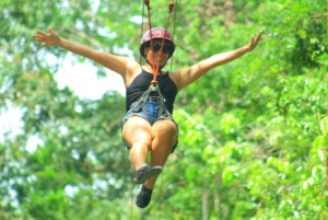 Jungle fun: ATV, Zipline, Cenote Tour with transportation