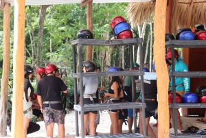 Diversión en la selva: ATV, Tirolina, Excursión a los Cenotes con transporte