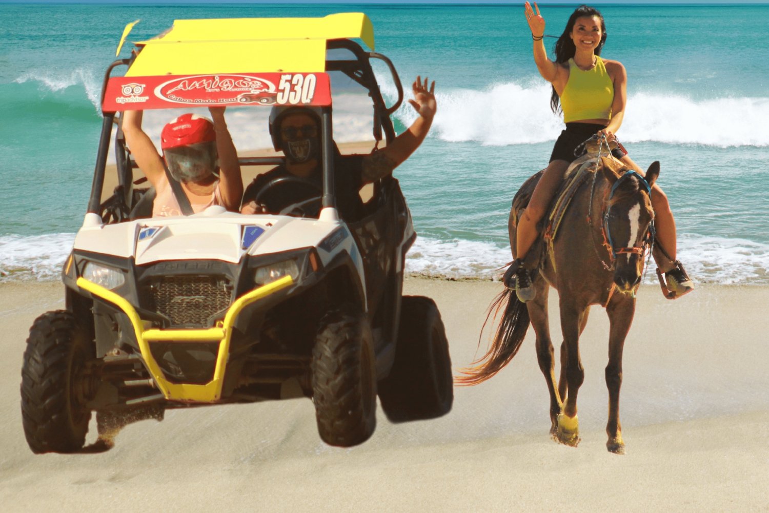 Los Cabos:Combo Rzr & Horseback riding or ATV tequilatasting