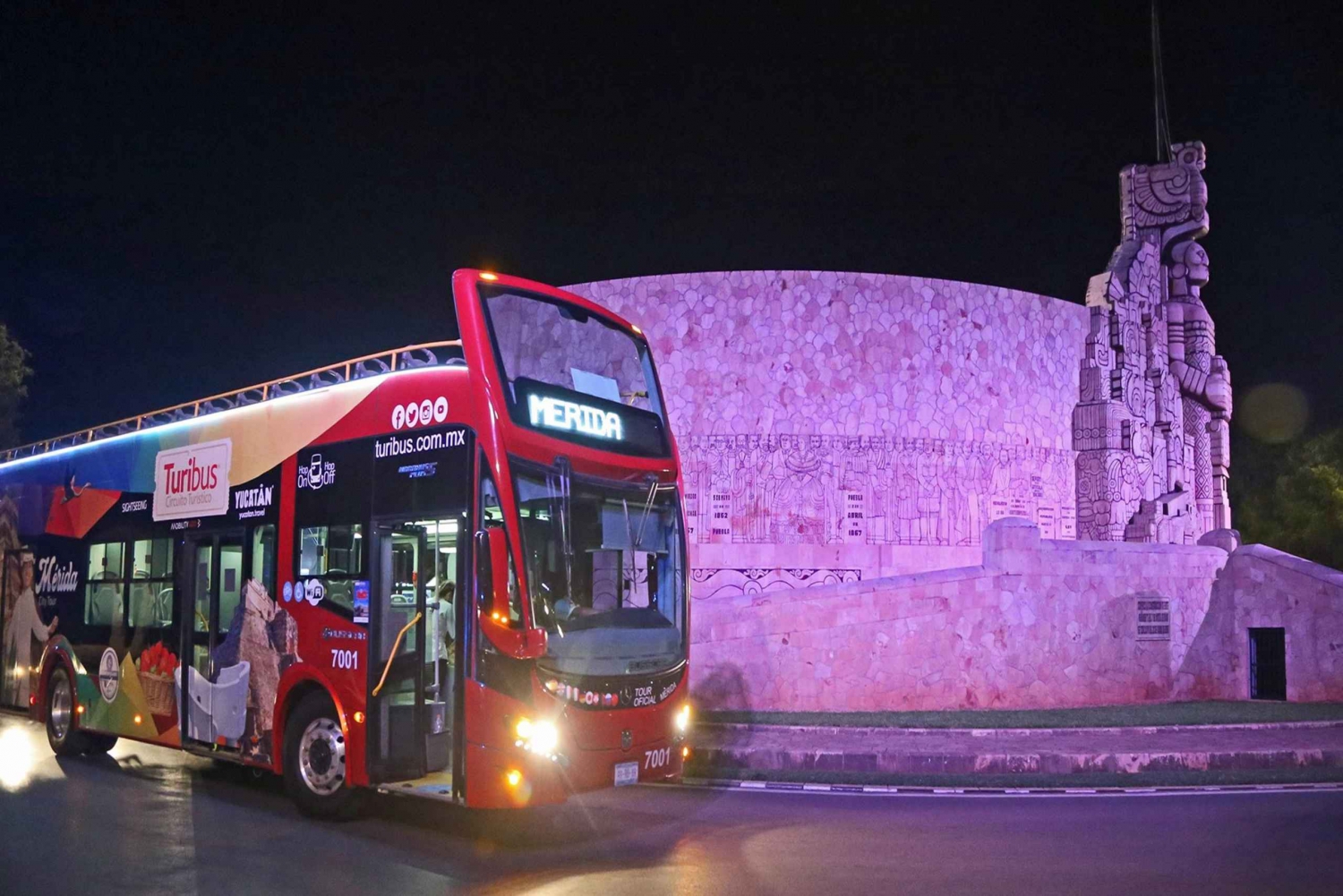 Mérida: Panoramic Sightseeing Tour Bus Ticket with 2 Routes