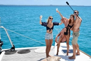 Only Adults Catamarán Party to Isla Mujeres lunch & Open Bar