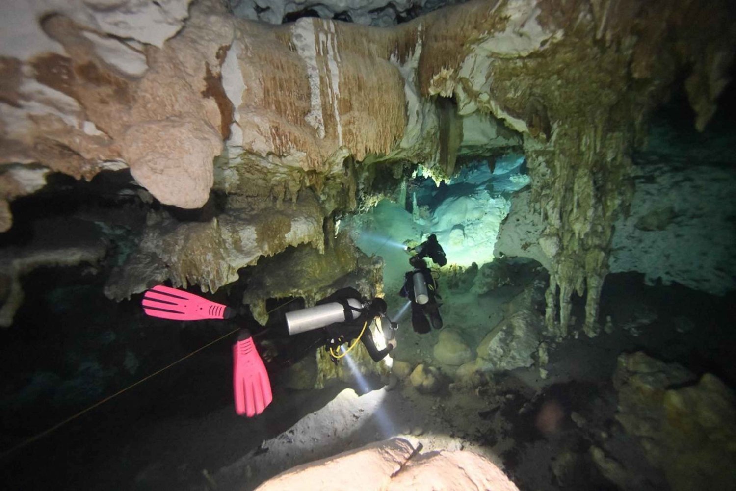 Playa del Carmen: Excursión de Buceo en el Cenote Dos Ojso con 2 Tanques