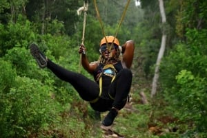 Playa del Carmen: Excursión en quad, cenote y tirolesa con comida