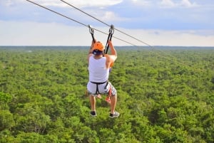 Playa del Carmen: Excursión en quad, cenote y tirolesa con comida