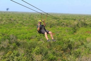 Playa del Carmen: Excursión en quad, cenote y tirolesa con comida