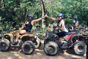 Playa del Carmen: Excursión en quad, cenote y tirolesa con comida