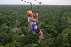 Playa del Carmen: Excursión en quad, cenote y tirolesa con comida