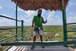 Playa del Carmen: Excursión en quad, cenote y tirolesa con comida