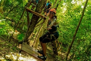 Playa del Carmen: Excursión en quad, cenote y tirolesa con comida