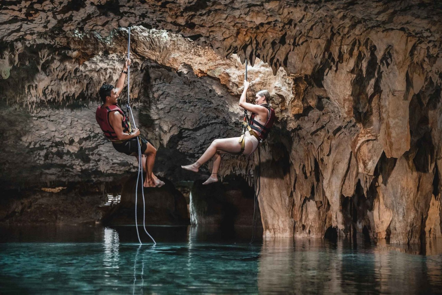 Reserva Balam zipline, cenote snorkeling and rappel. in Mexico