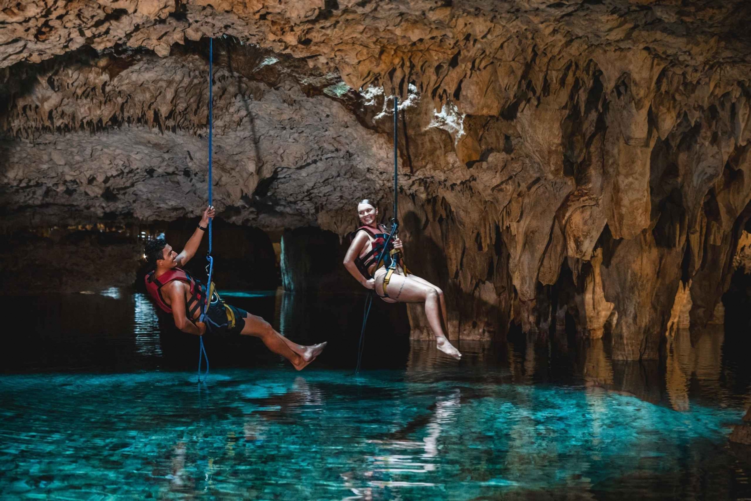 Reserva Balam zipline, cenote snorkeling and rappel. in Mexico