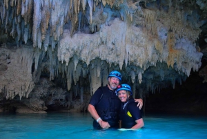 Riviera Maya: Río Secreto, Rappel, Bike, and Zipline Tour