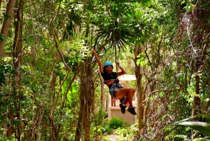 Riviera Maya: Río Secreto, Rappel, Bike, and Zipline Tour