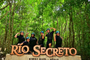 Riviera Maya: Río Secreto, Rappel, Bike, and Zipline Tour