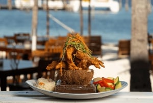 Romantic dinner in front of the sea