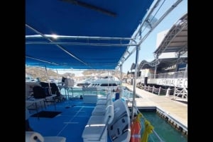 Snorkeling on a catamaran sailboat