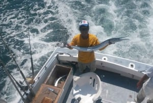 Sport fishing on board a luxury yacht in puerto vallarta