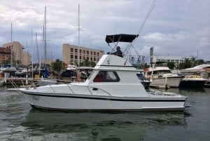 Sport fishing on board a luxury yacht in puerto vallarta