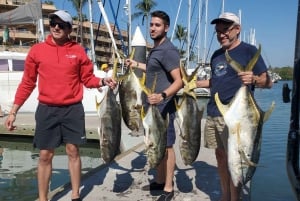 Sport fishing on board a luxury yacht in puerto vallarta