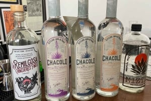 Tequila and Mezcal tasting in an educational tasting room