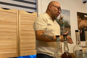 Tequila and Mezcal tasting in an educational tasting room