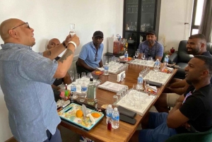Tequila and Mezcal tasting in an educational tasting room