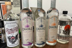 Tequila and Mezcal tasting in an educational tasting room