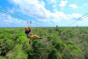 Tulum: Can-Am 450 ATV, tirolinas y cenote subterráneo