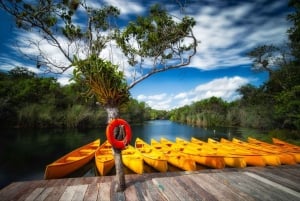 Tulum: Jungle Cenote Zip-Line, Canoe, and Mayan Village Tour