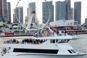 100ft 200 passenger 3 story mega yacht w open bar at Bayside