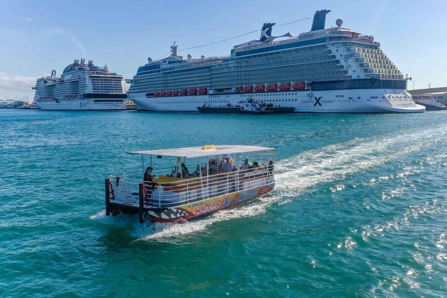 Hop-on Hop-off vattentaxi i Miami och Miami Beach