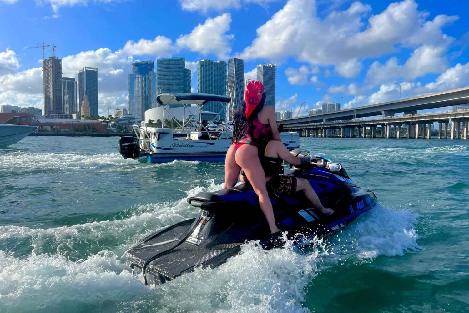 Miami Beach: Jetski-udlejning Miami Beach & bådtur