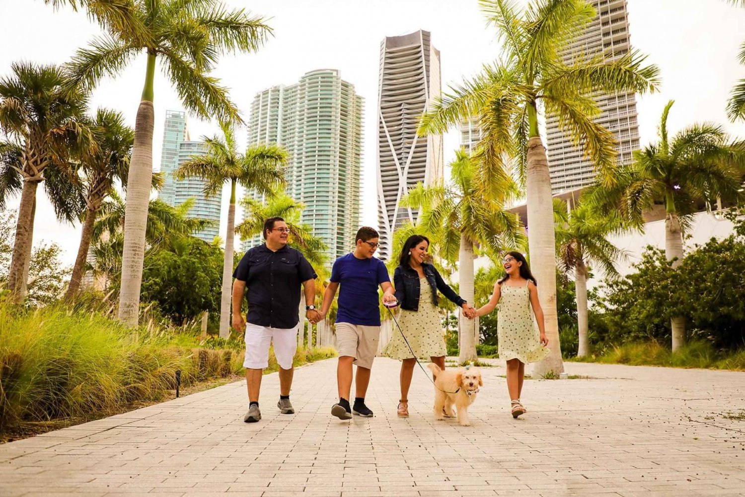 Familietur til fots i Miami