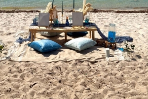 Experiencia de lujo al aire libre con pintura y copas, cerca de Miami.