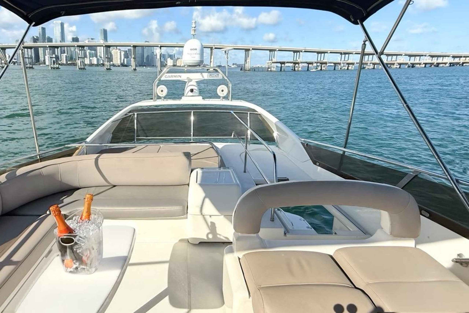 Luxury Private Boat 60 ft + 2 Jet Skis to Miami Islands