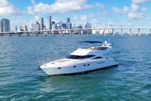 Luxury Private Boat 60 ft + 2 Jet Skis to Miami Islands