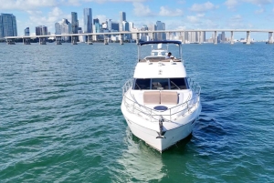 Luxury Private Boat 60 ft + 2 Jet Skis to Miami Islands
