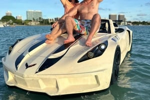 Miami Beach: 1 Hour Jetcar Rentals & 30min Celeb Boat Tour