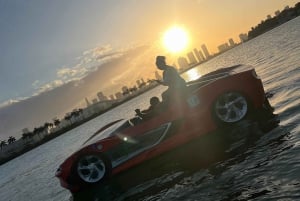 Miami Beach: 1 Hour Jetcar Rentals & 30min Celeb Boat Tour