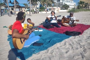 Miami : Leçon de guitare sur la plage