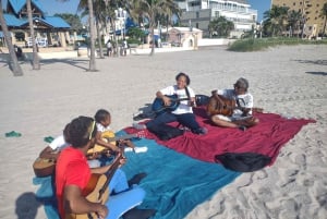 Miami: Aula de guitarra na praia