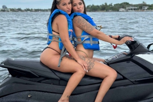 Miami Beach: Jetski Rental Experience with Boat and Drinks