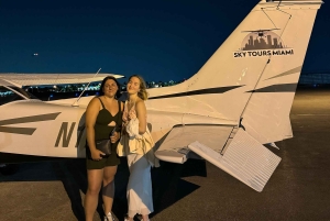 Miami Beach: Night Lights Private Air Tour - Free Champagne