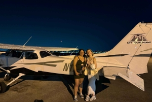 Miami Beach: Night Lights Private Air Tour - Free Champagne